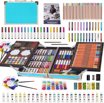 145-Piece Art Supplies Set For Kids, 2 Layers Drawing Supplies For Kids