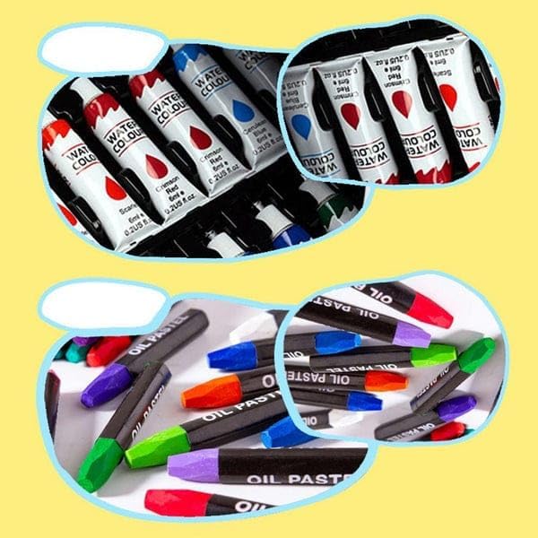 145-Piece Art Supplies Set For Kids, 2 Layers Drawing Supplies For Kids