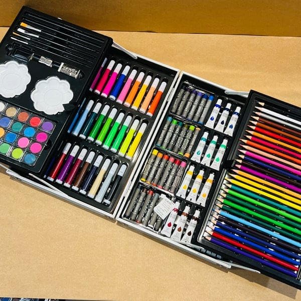 145-Piece Art Supplies Set For Kids, 2 Layers Drawing Supplies For Kids