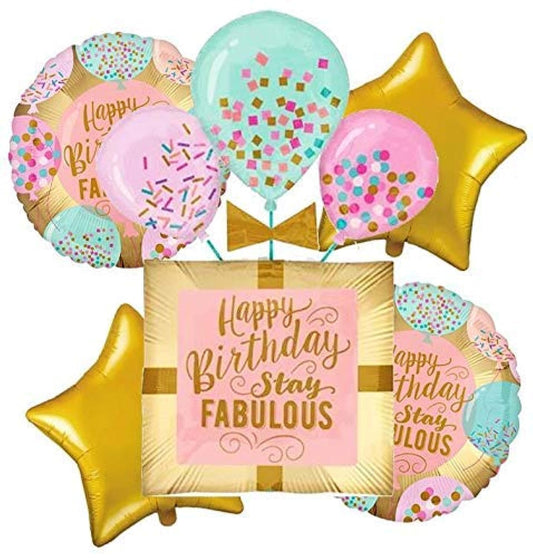 Stay Fabulous Foil Balloons Set of 5 pcs (color Multi)